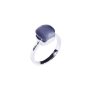 Aster Silver Stack Indigo Crystal Ring - 8 / Indigo