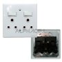 Switched Wall Socket - Double 4X4 Steel Cover