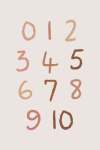 Curly Numbers - Wall Art Print - A1