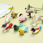 1PC Large Glass Statue Colorful Art Light Processing Handmade Murano Crafts Animal Theme Ornaments Creative Special Home Office