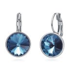 Cde Miki Earring With Denim Blue Swarovski Crystals