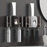 1PC Automatic Toothpaste Dispenser & Brush Holder Toothbrush Holders With Automatic Toothpaste Squeezer Device For Bathrooms Too