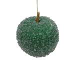 Apple Hanging Sugared Polyfoam 8X8X8CM Dark Green -long