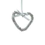 Iron Heart With Bells 12X3X1CM - Silver