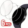 6 Pieces Tempered Glass Screen Protector For Samsung Galaxy Watch 6 5 4 Classic - 47MM HD Clear Anti-scratch Non-waterproof