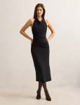 Daphne Halter Column Midi Dress - 20 Black
