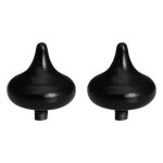 Finishing Touches Teardrop Curtain Pole Finial Black 28MM