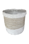 Laundry storage Basket With Lid - Natural Large