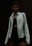 Zip-through Sports Jacket In Softmove - Light Khaki Green