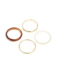Goldair Gold Cream & Brown Acrylic Bangles 4-PACK