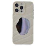 Wave Pattern Phone Case With Mirror Accent - Compatible With Iphone