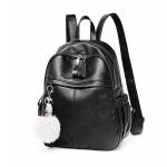 Pu Leather Ladies School Bag Backpacks 518 - Tan