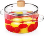 Glass Soup Pot Glass Cookware Slow Cooker For Stove Canning Pot Glass Saucepan With Lid Kitchen Soup Pot Pots With Lids Food Sup
