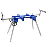 Toyaki Miter Saw Stand With Wheels Folding Work Table With Quick Release Tool Mounting System Portable Saw Horse With 500 Lbs Lo