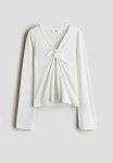 Tie-detail Cardigan - White