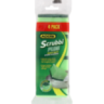 Addis Scrubbi Plus Heavy Duty Sponge Scourers 4 Pack