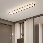 1PC Modern LED Ceiling Light Fixture 36W Flush Mount Linear Lamp For Hallway Bedroom Kitchen Dining Area Balcony & Cloakroom Adj