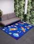 Fine Living Rectangular Crystal Velvet Carpet For Kids - Spaceship