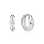 Sparkle Dome Hoop Earrings