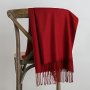 Unisex Classic Solid Color Scarf Elegant Soft Warm Tassel Shawl Autumn Winter Coldproof Versatile Scarf
