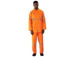Outdoor Hi-viz Reflective Rubberised Polyester pvc Rainsuit - 5XL Navy