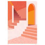 Pink Passage 1 Art Print - A3