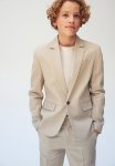 Textured-weave Jacket - Beige