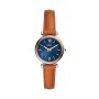 Fossil Carlie MINI Three-hand Tan Leather Watch