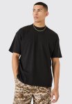 Oversized Boxy Worldwide Dog Graphic T-Shirt - Black