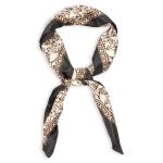 Brown & Black Paisley Silky Scarf