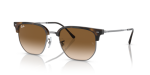 - New Clubmaster - Havana On Gunmetal clear Gradient Brown
