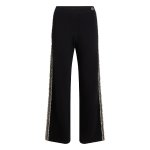 Boucl Detail Knit Pants -black