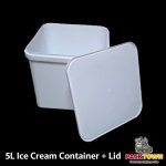 Ice Cream Container & Lid 5L