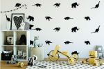 Dinosaur Wall Stickers - Metallic Rose Gold