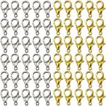 100PCS 6X12MM Stainless Steel Lobster Clasps Golden And Silvery For Diy Crafting Restoration Necklace Bracelet Anklet Jewelry Ma