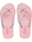 Pink Ribbon Print Flip-flops - 12 Pink