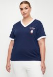 Cotton On Plus Active V Neck Tshirt - Heritage Blue Stripe Lcn Miffy