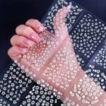10 Sheet Spring Flower Design Nail Art Stickers Self Adhesive Nail Art Decals For Nail Art Decoration Nail Art Supplies For Wome