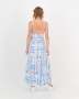 Tie Dye Strappy Tiered Dress - M / Purple / Women