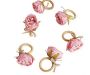 6 Handmade Pink Peony Napkin Holders