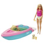 Doll And Boat With Puppy And Accessories Floats In Water