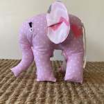 Ndlovu Handmade Elephant Soft Toy - Pink With Dots - Small Or Medium - Small