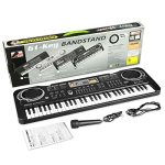 61 Key Piano Keyboard Beginner Electronic Keyboard For Kids With Teaching Mode 6 Demo Songs 16 Tones Microphone And Power Supply