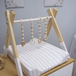 Changing Mat Cover Beige And White Stripe Soft Beige And White Bee Set