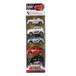 Pull Back Action Toy Race Cars - 5 Pieces