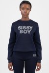 Sissy Boy Womens Logo Sweat Top With Bling In Navy - Navy XL