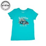 Ladies Classic Car Tee - Peacock Blue - 3XL
