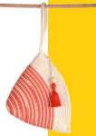 Clutch With Handle - Coral Ikat