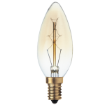 40W C35 Carbon Filament Candle Bulb E14 Ses Lampholder