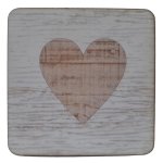 White Scrabble Block Symbol Pink Heart 8.5CM X 8.5CM